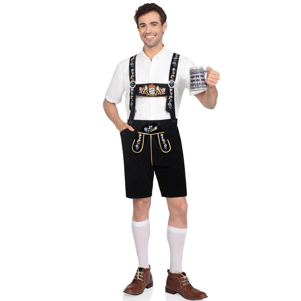 Leg Avenue - Bavarian Lederhosen Kostümhose - Schwarz